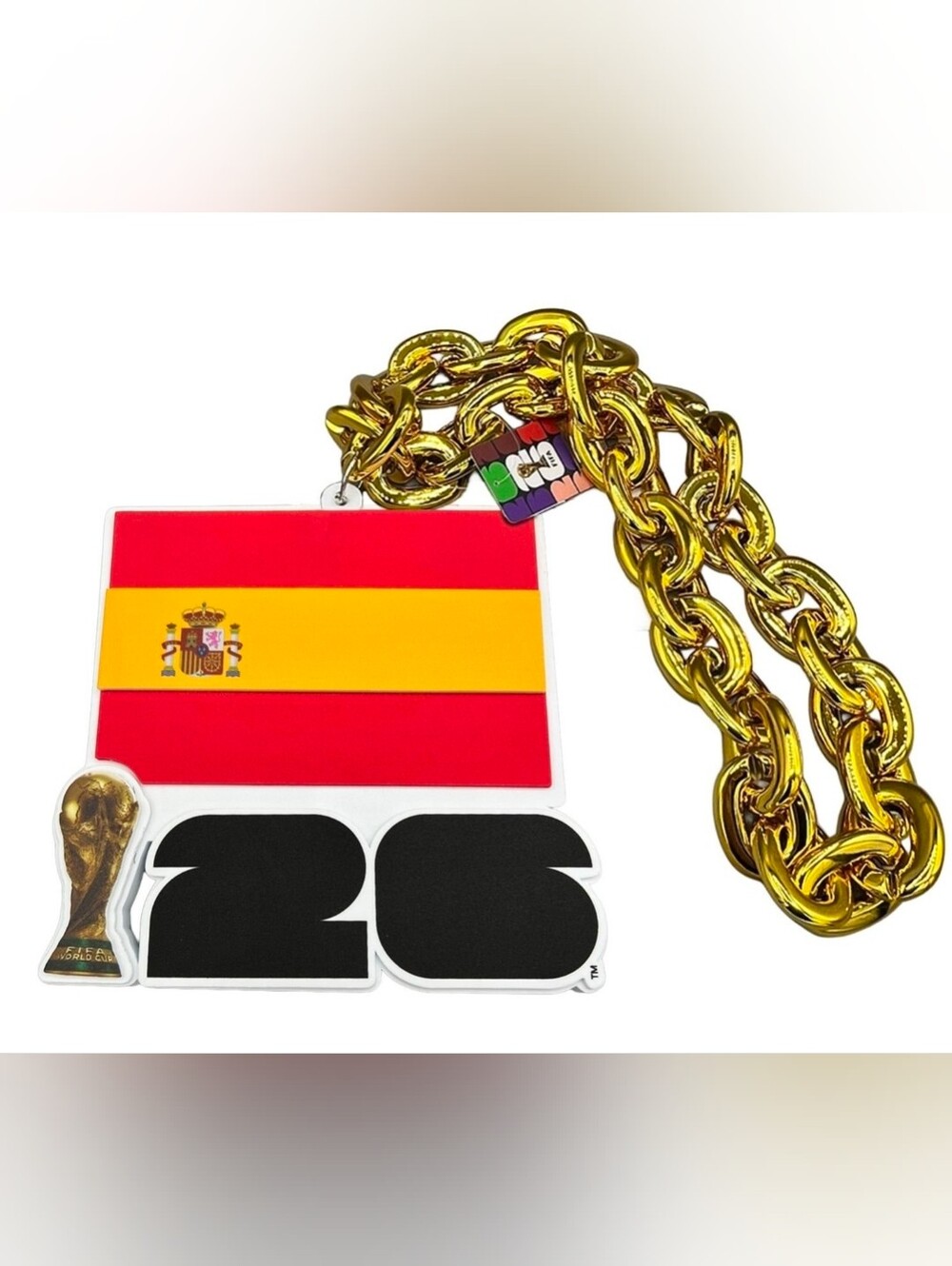 FIFA SPAIN Worldcup 2026 Chunky Gold Necklace- Nwt